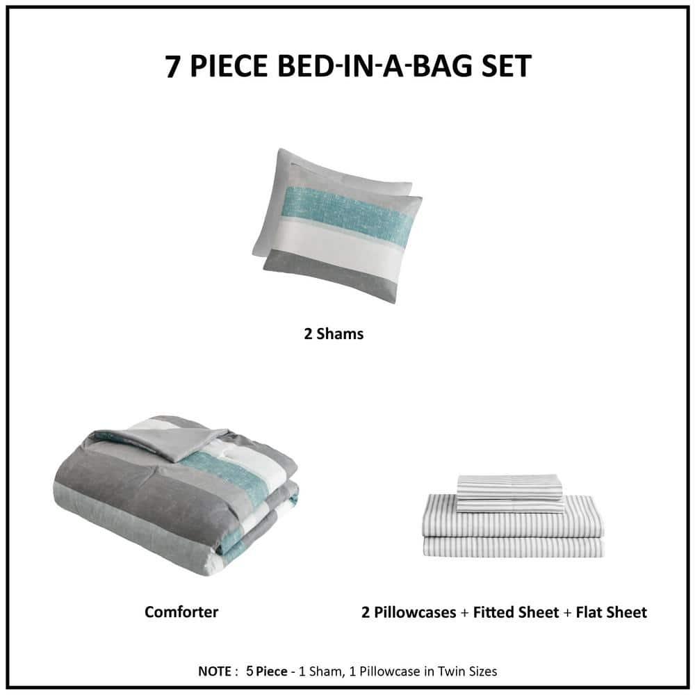 Madison Park Essentials Jaxon Comforter Set with Bed Sheets