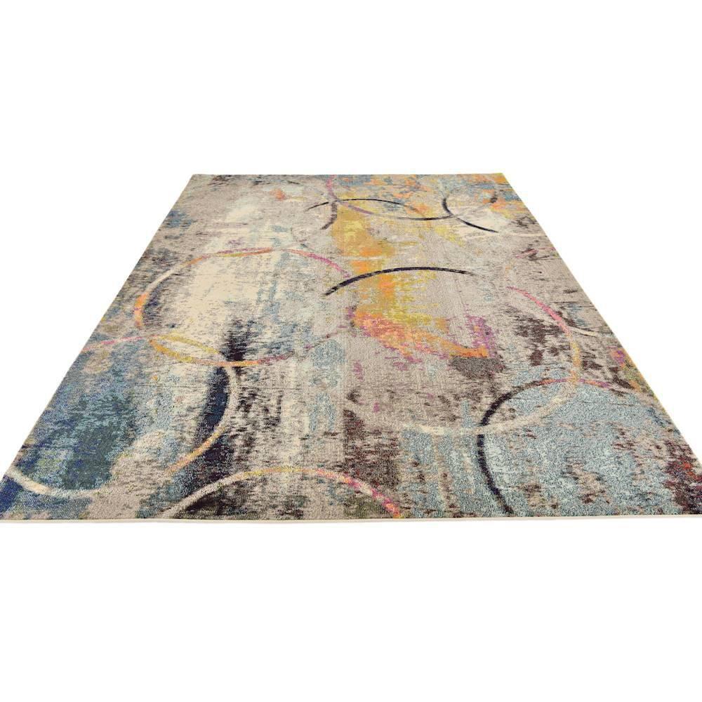 8' x 10' Vibrant Abstract Multi Synthetic Area Rug