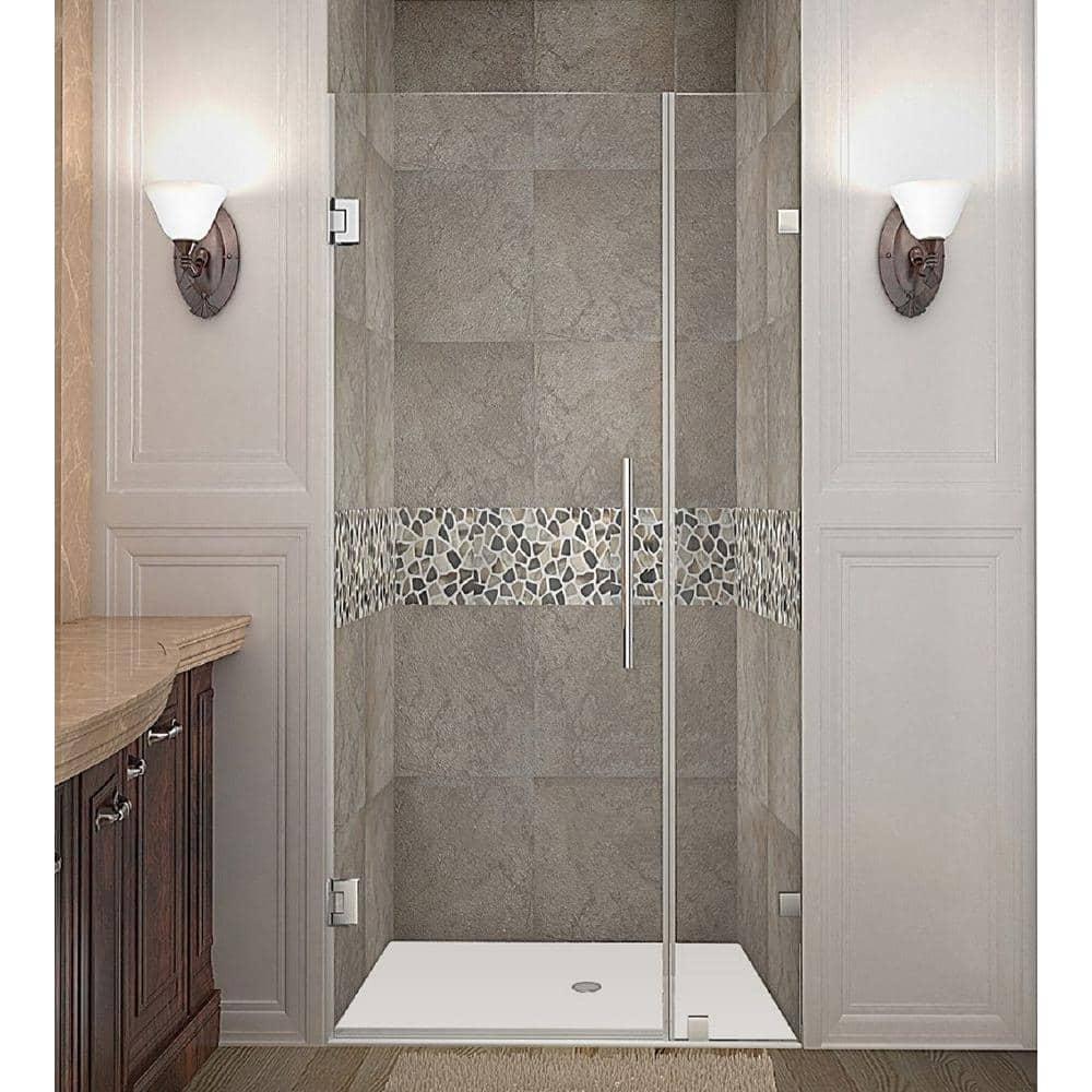 Nautis 30" x 72" Hinged Completely Frameless Shower Door