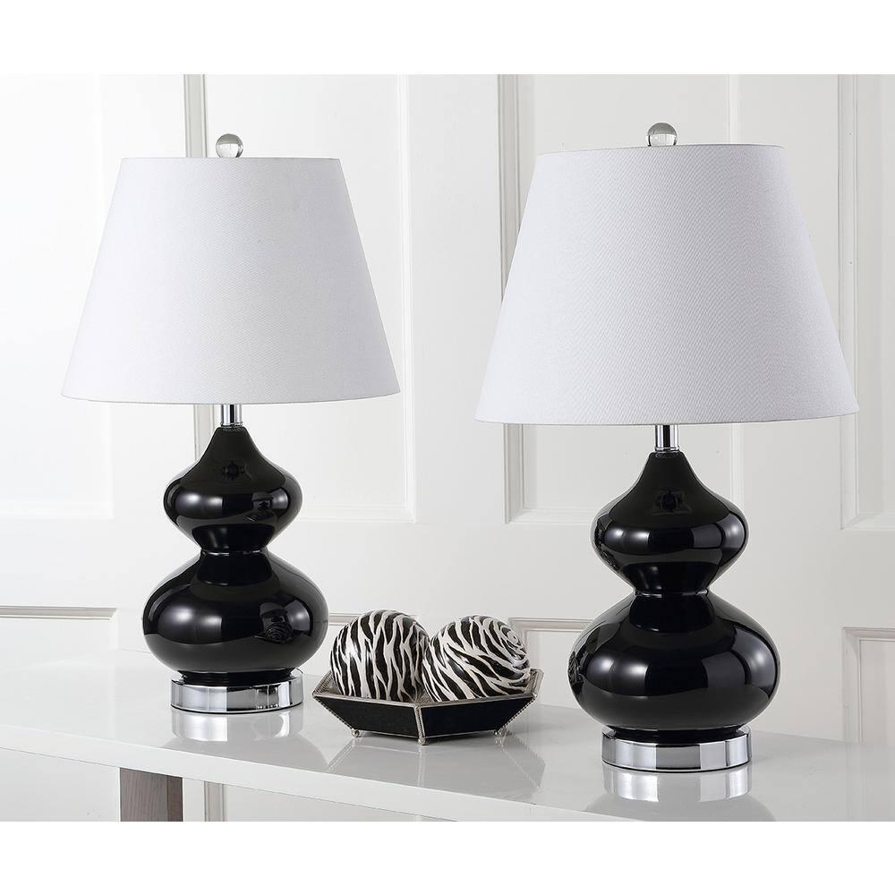 Eva Double Gourd Table Lamp (Set of 2) - Black - Safavieh.