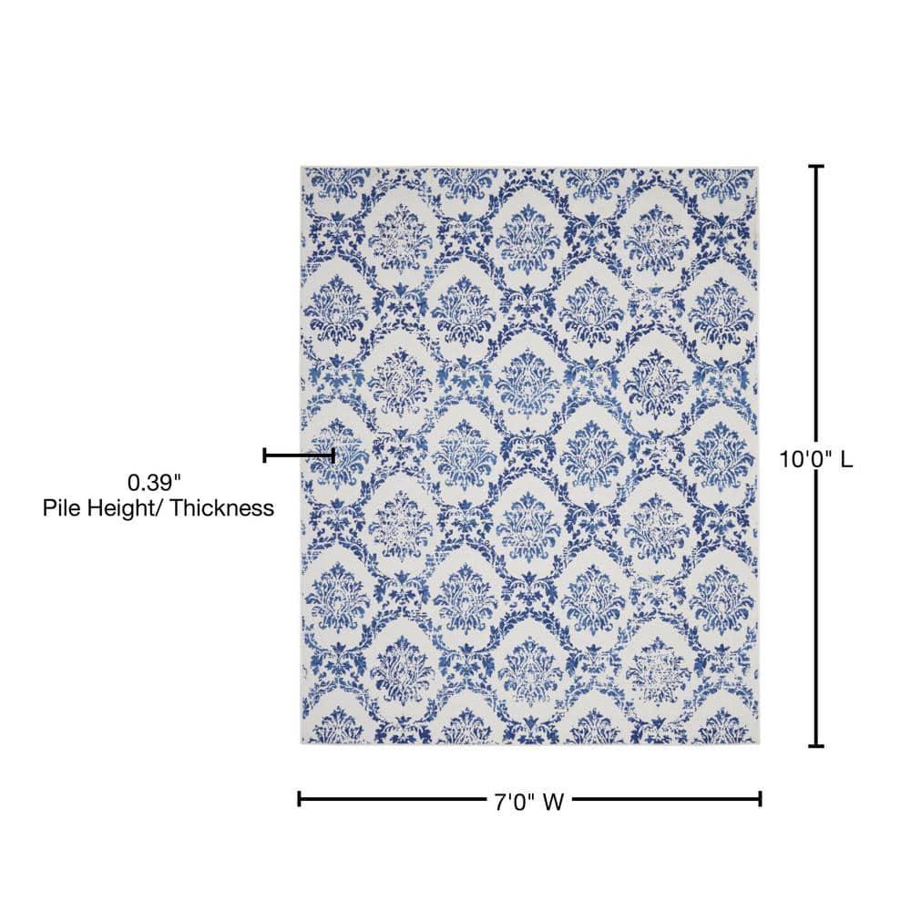Nourison Whimsicle WHS01 Indoor only Area Rug - Ivory Navy 7' x 10'