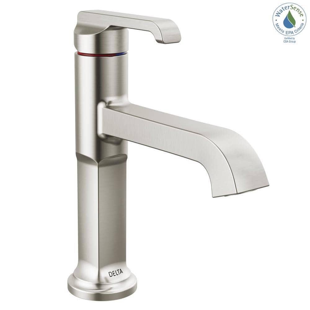 Tetra Single Hole Bathroom Faucet, Single Handle Bathroom Sink Faucet with Drain Assembly