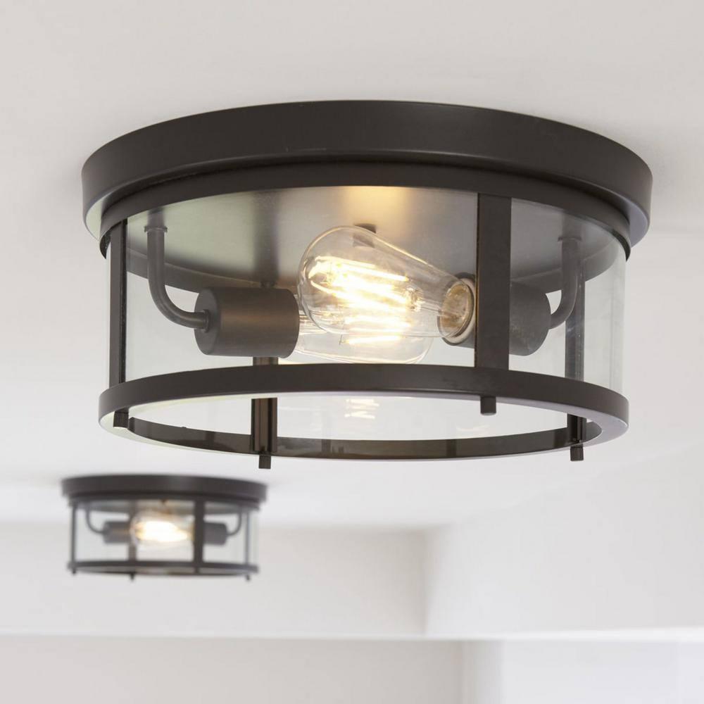 Progress Lighting - Two Light Flush Mount - Outdoor - Gunther - Outdoor Light -