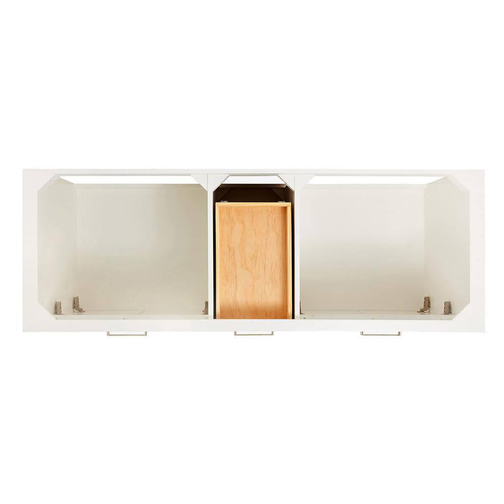 Ariel H060dcqovo Bristol 60" Free Standing Double Basin Vanity Set - White