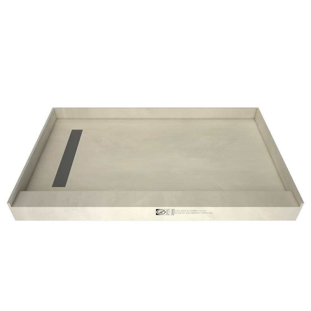 Tile Redi Base'N Bench Single Threshold Shower Base with Bench and Grate