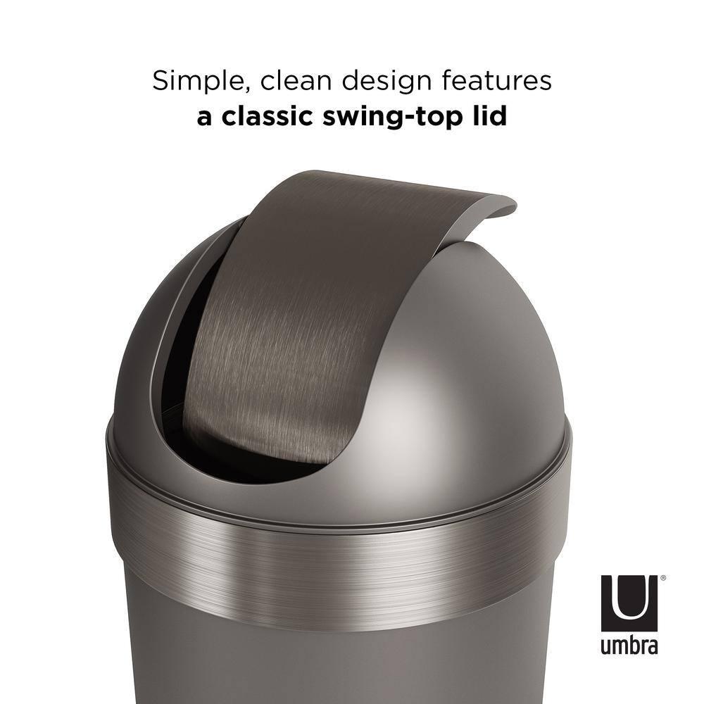 Umbra Venti Plastic Swing Top Trash Can - 16 Gallons