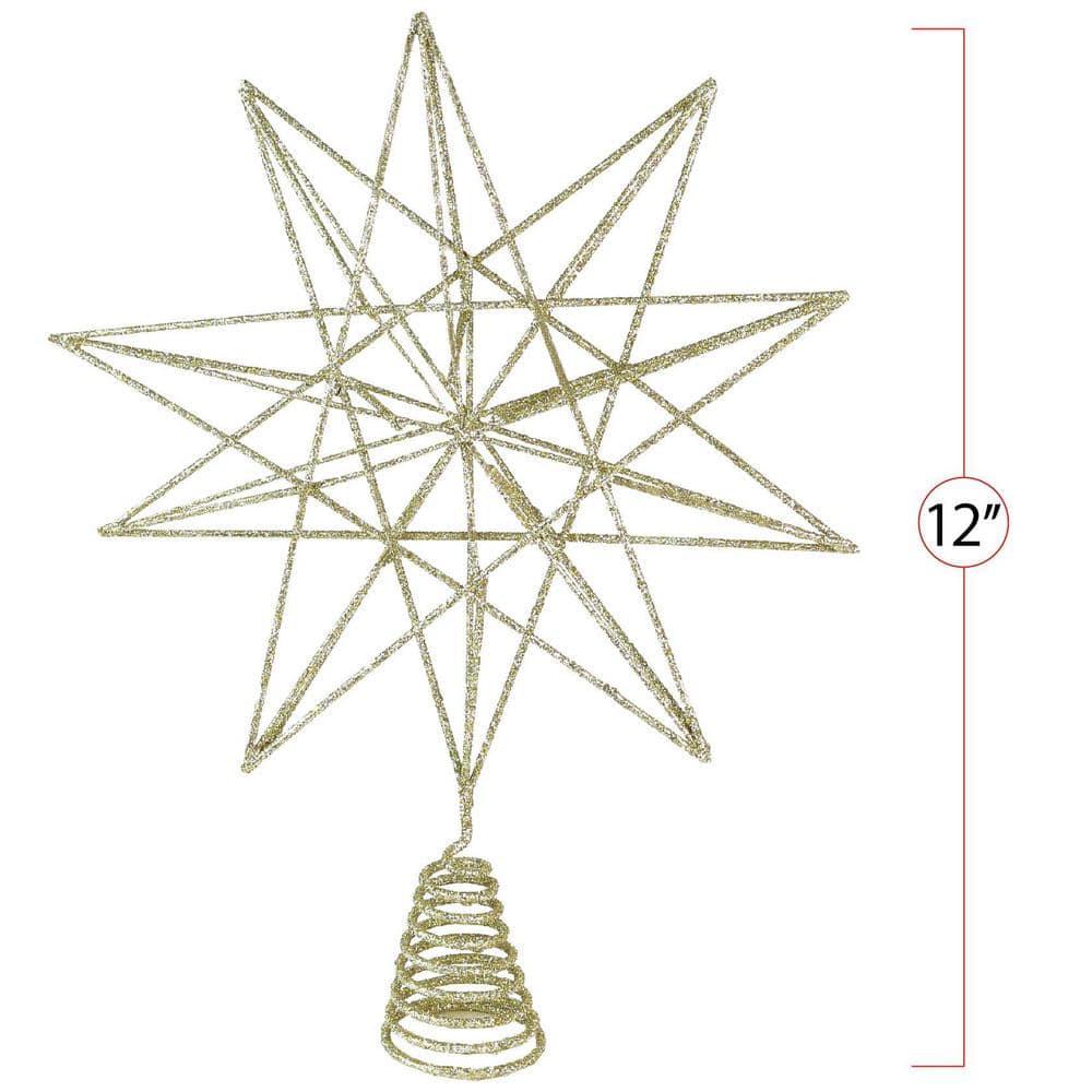 Ornativity Glitter Star Tree Topper - Gold