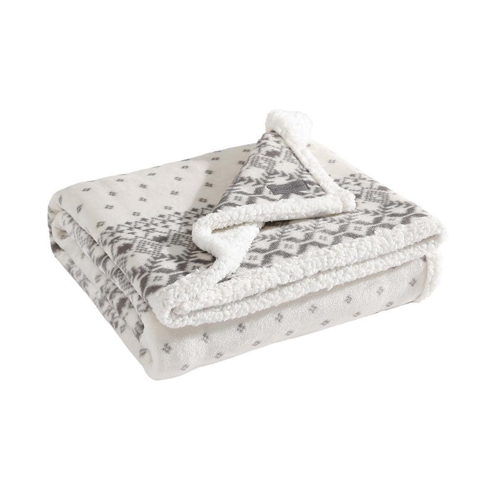 Eddie Bauer Eddie Bauer Printed Plush Fleece/Sherpa Throw Blankets