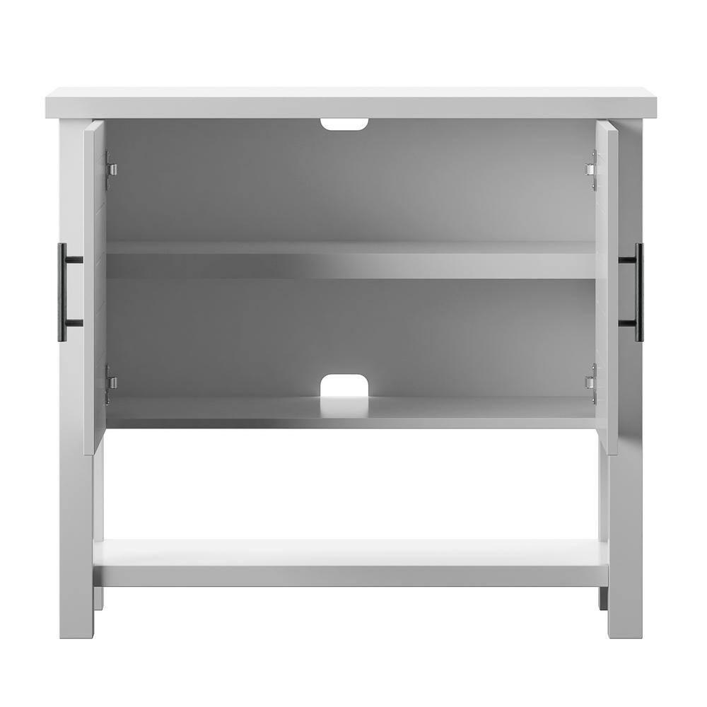 Twin Star Home Console Table with USB Charging Ports and Louvered Doors