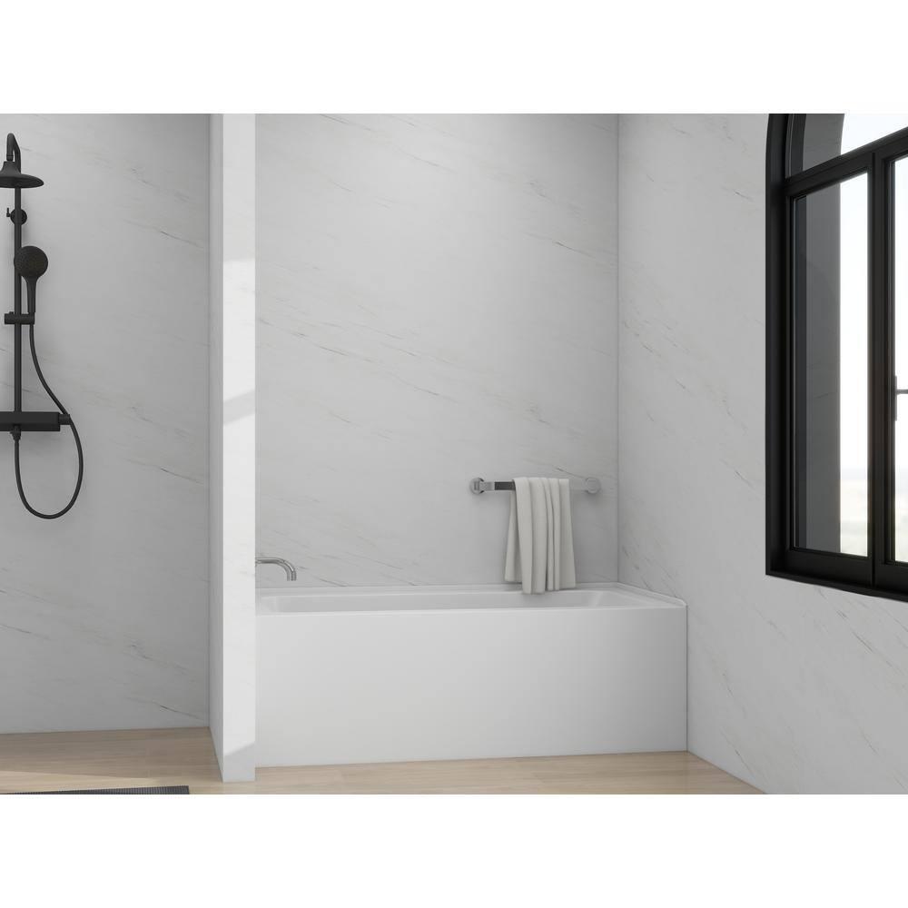 Alcove Soaking Skirt Bathtub with Overflow and Drain