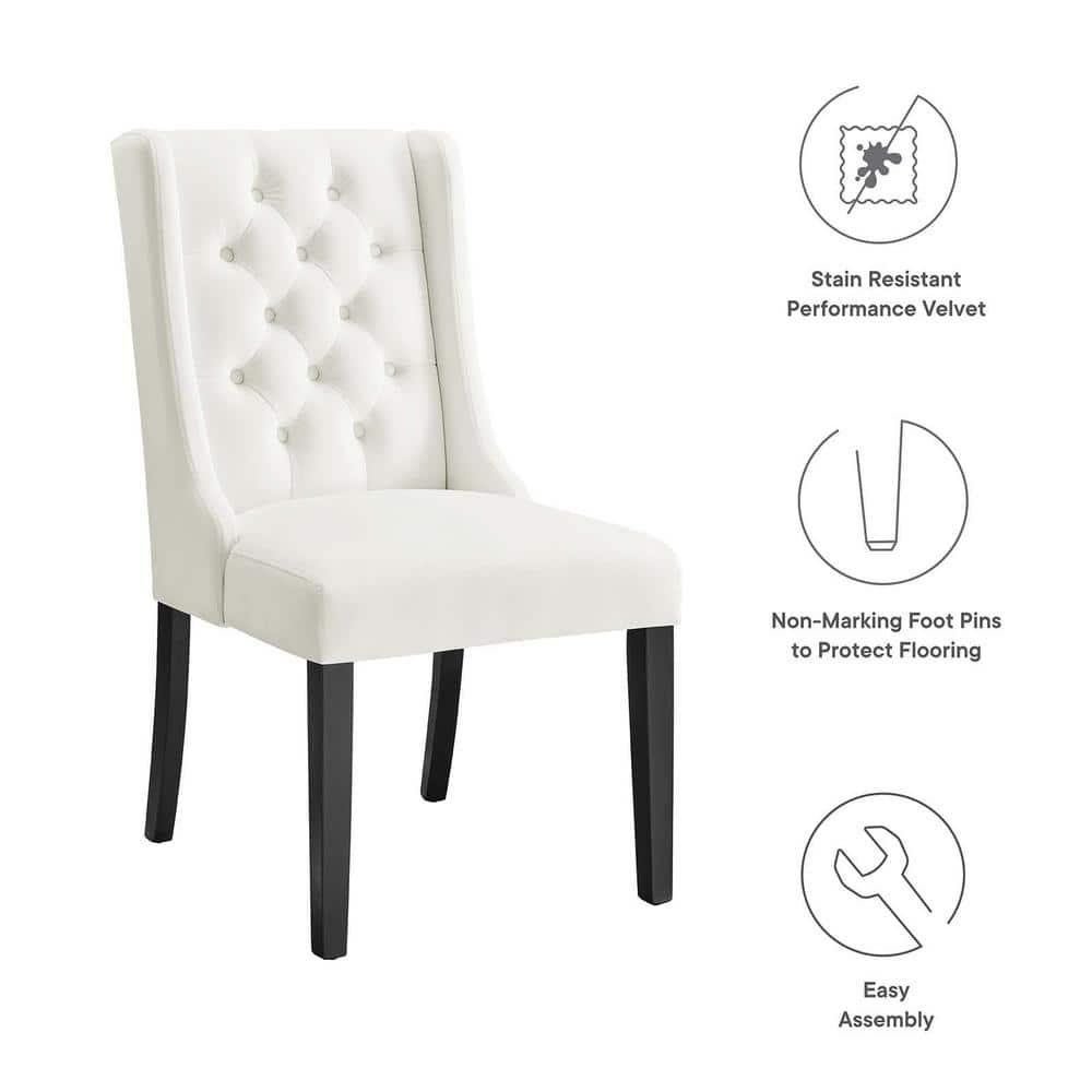 Modway Baronet Performance Velvet Dining Chairs by Modway (Set of 2)