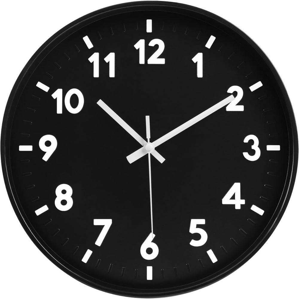 Warkul 12-Inch Wall Clock High-precision Battery Operated Easy-to-Read Silent Non-Ticking Quartz Clock Wall Art Decoration