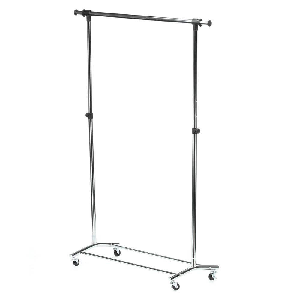 Honey-Can-Do Chrome Garment Rack: Steel Frame Wardrobe & Hanger Rack, Closet Storage, 70.5" Height, 30 lb Capacity