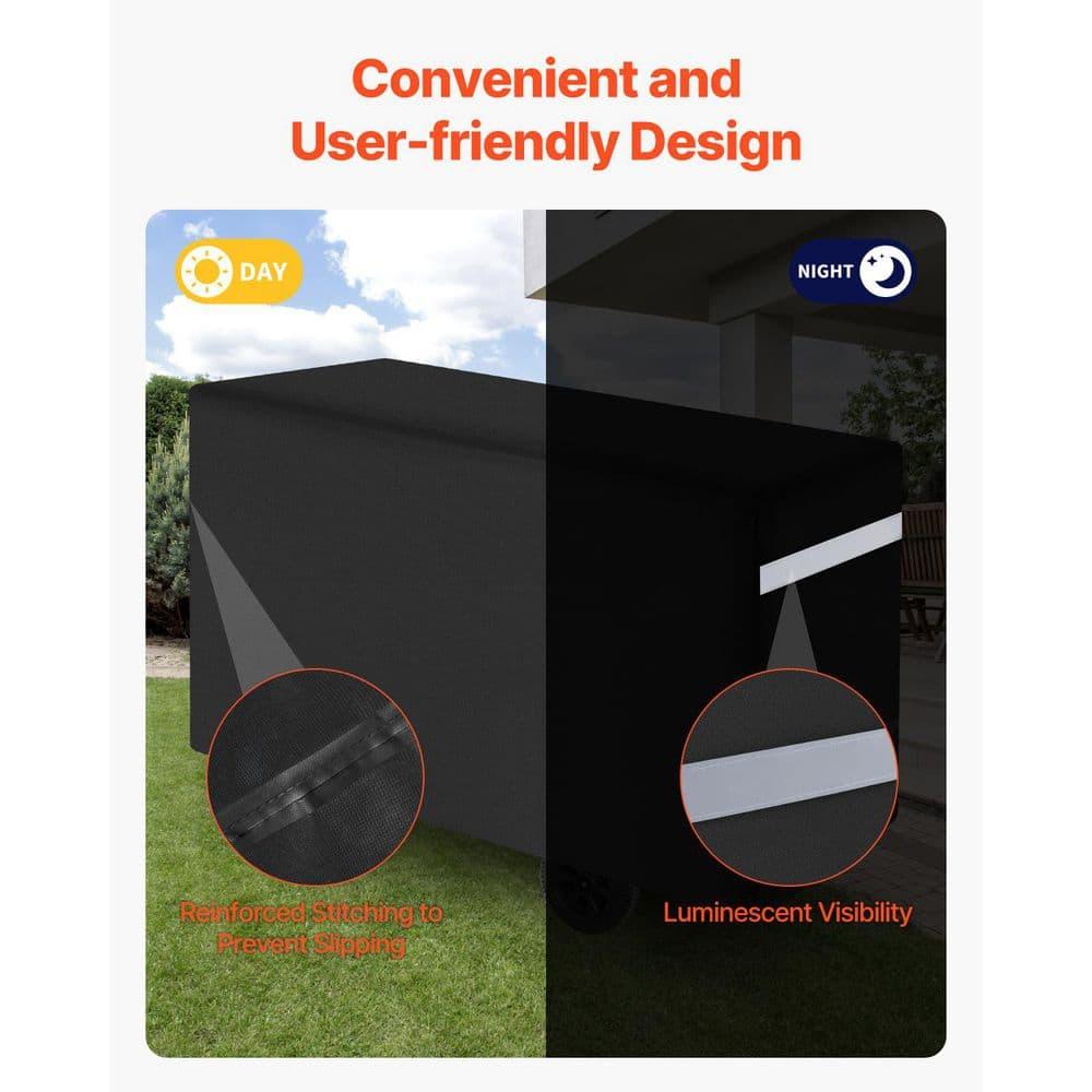 VEVOR Grill Cover, 66 inch BBQ Covers for Outdoor Grills, Waterproof, Fade Resistant, Weather Resistant Heavy Duty 600D Polyester, Easy On/Off, with Secure Buckles, Black