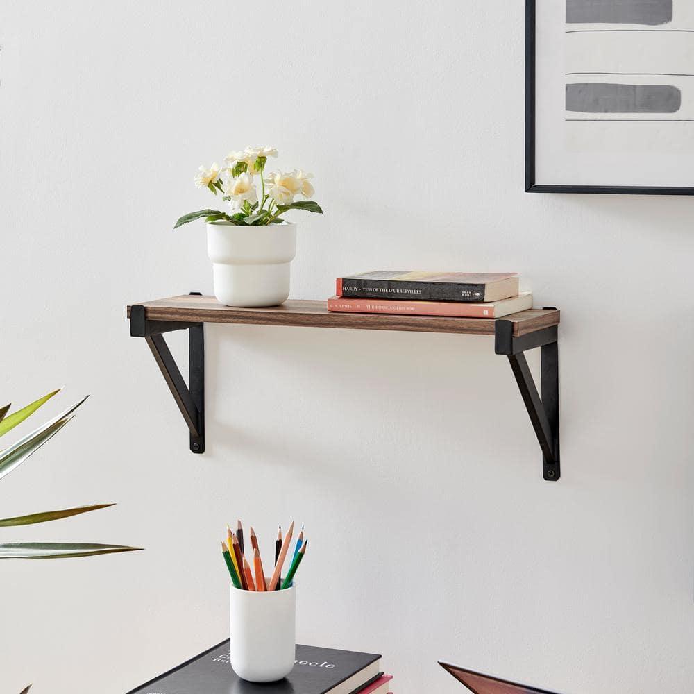 17 Stories Floating Wall Shelf on Triangle Bracket