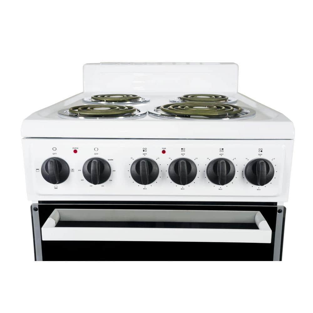 Premium Levella 20" 2.2 Cubic Feet Smart Electric Free Standing Range with 4 Burners