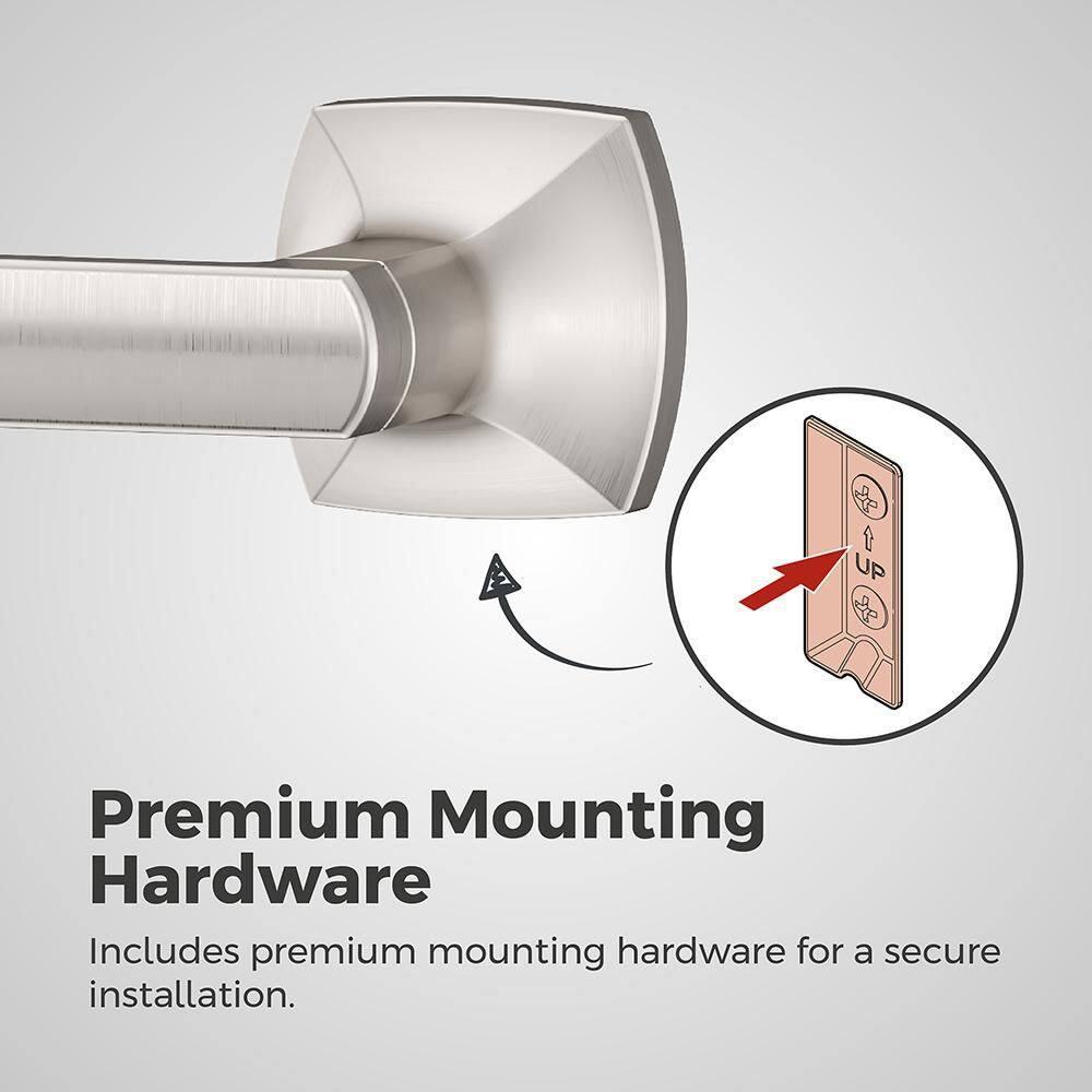 Pfister Vaneri Bath Towel Bar for Bathroom, 24-Inch, Wall-Mounted, Screw-In, Spot Defense Brushed Nickel Finish, BTBVRI2GS