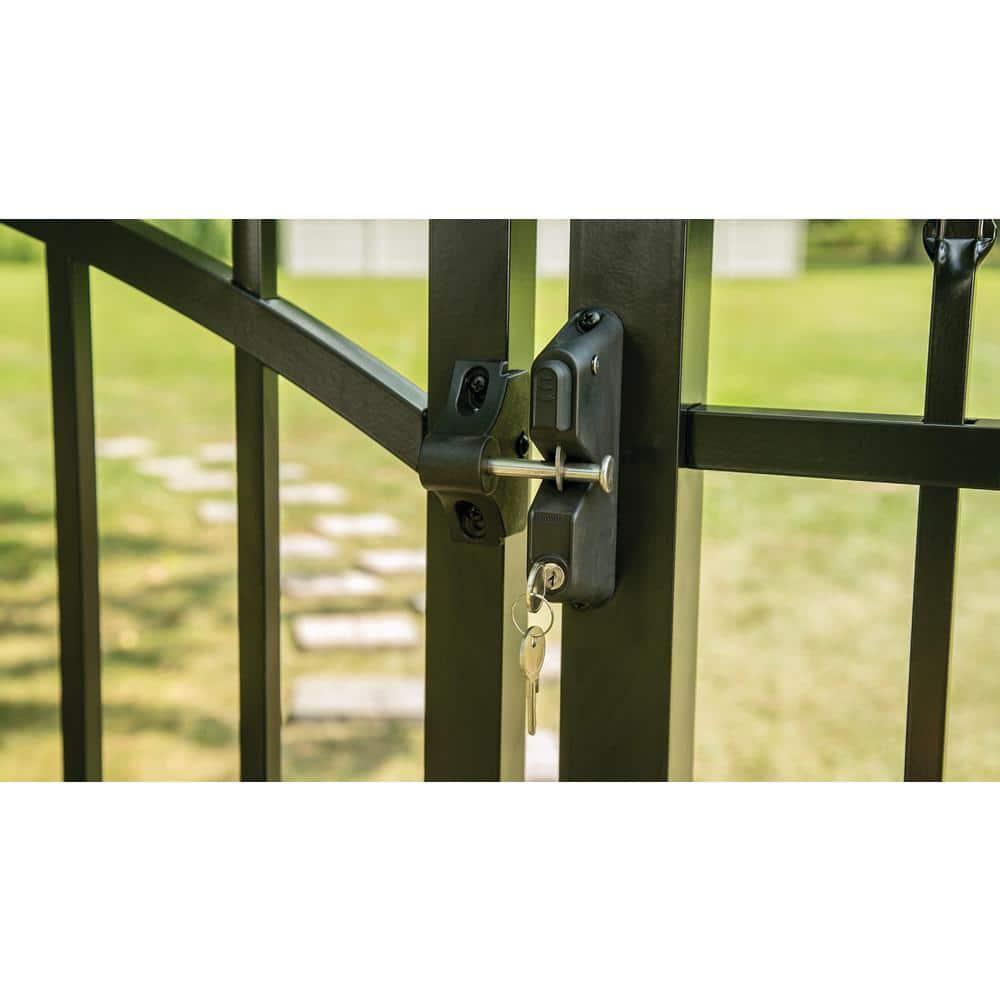 Barrette Outdoor Living Barrette Outdoor Living Black Aluminum Gate Latch for Posts