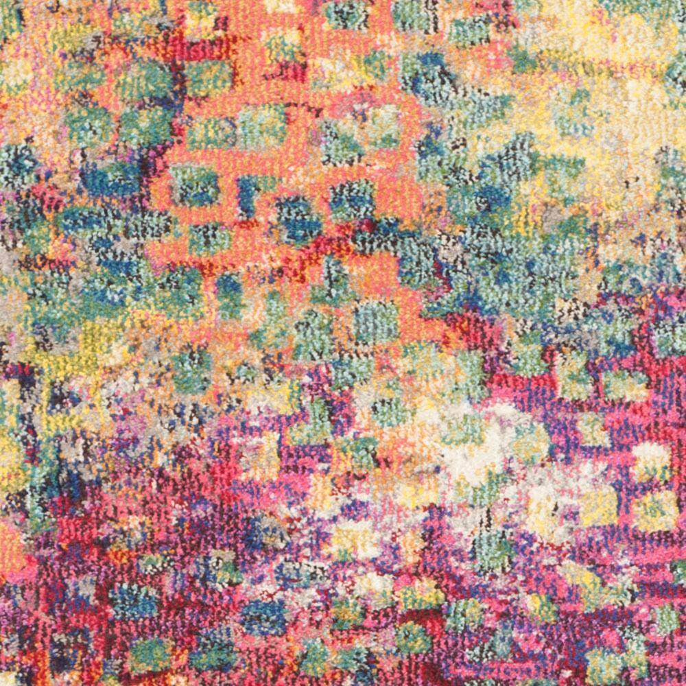 Monaco MNC225 Power Loomed Indoor Runner Rug - Pink/Multi - 2'2"x10' - Safavieh