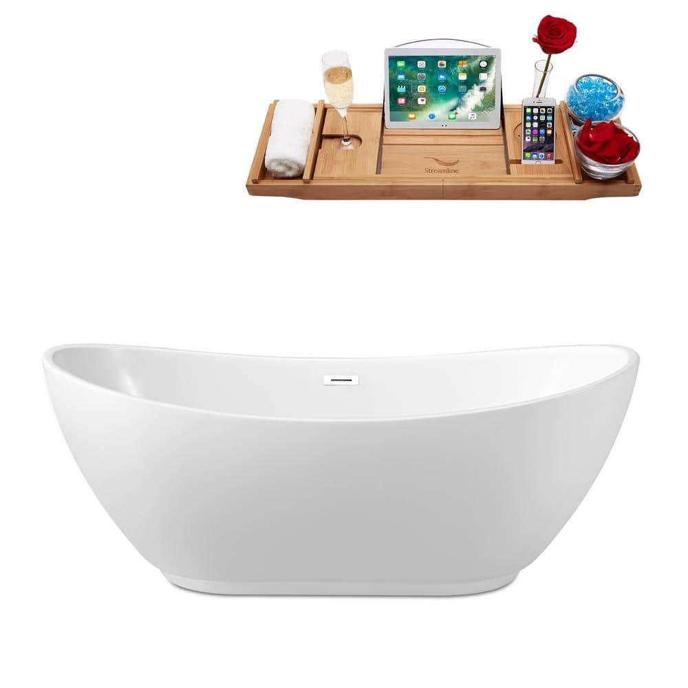 1501 mm x 749 mm Freestanding Roll Top Bathtub
