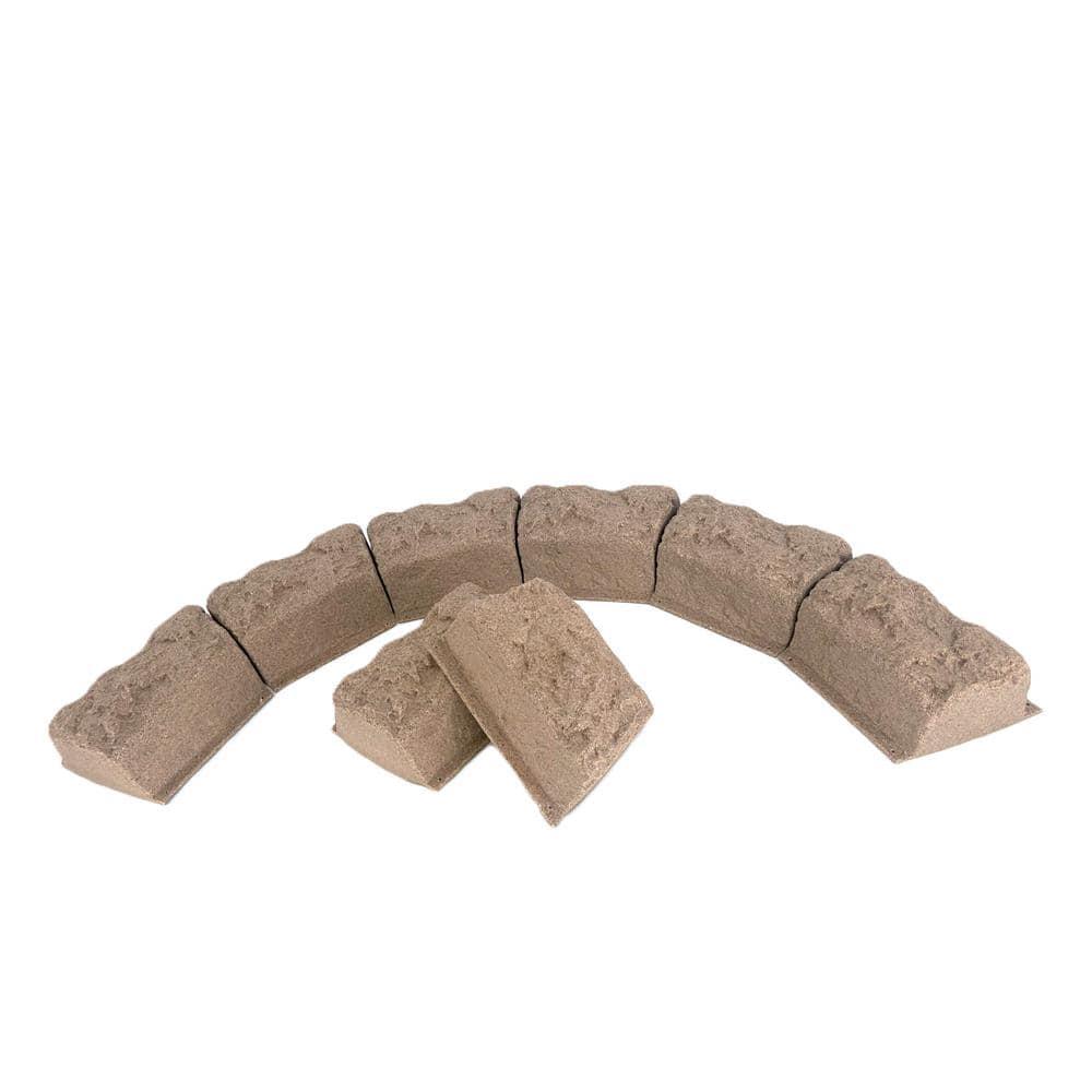 DekoRRa Products 144" L x 5" W x 4" H Lawn Edging Artificial Stone (Set of 16)