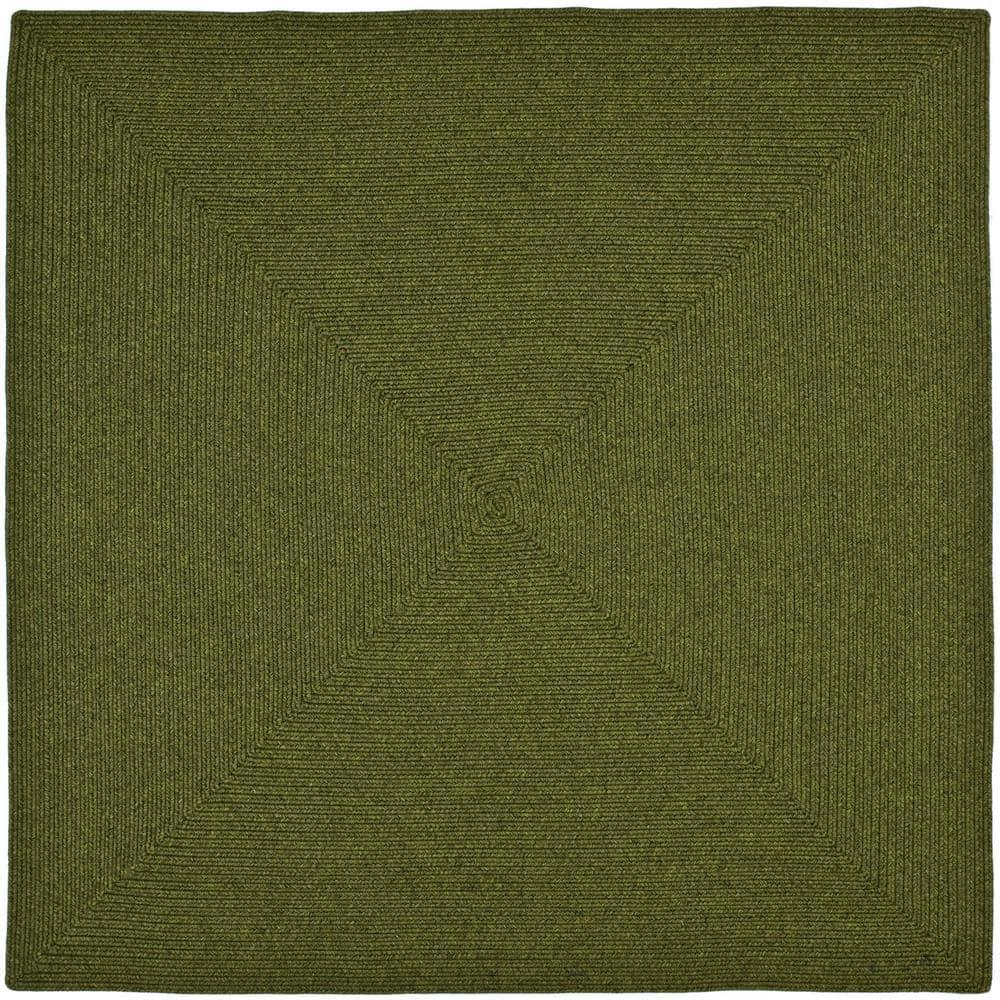 Braided BRD315 Hand Woven Area Rug - Green - 3'x3' - Safavieh.