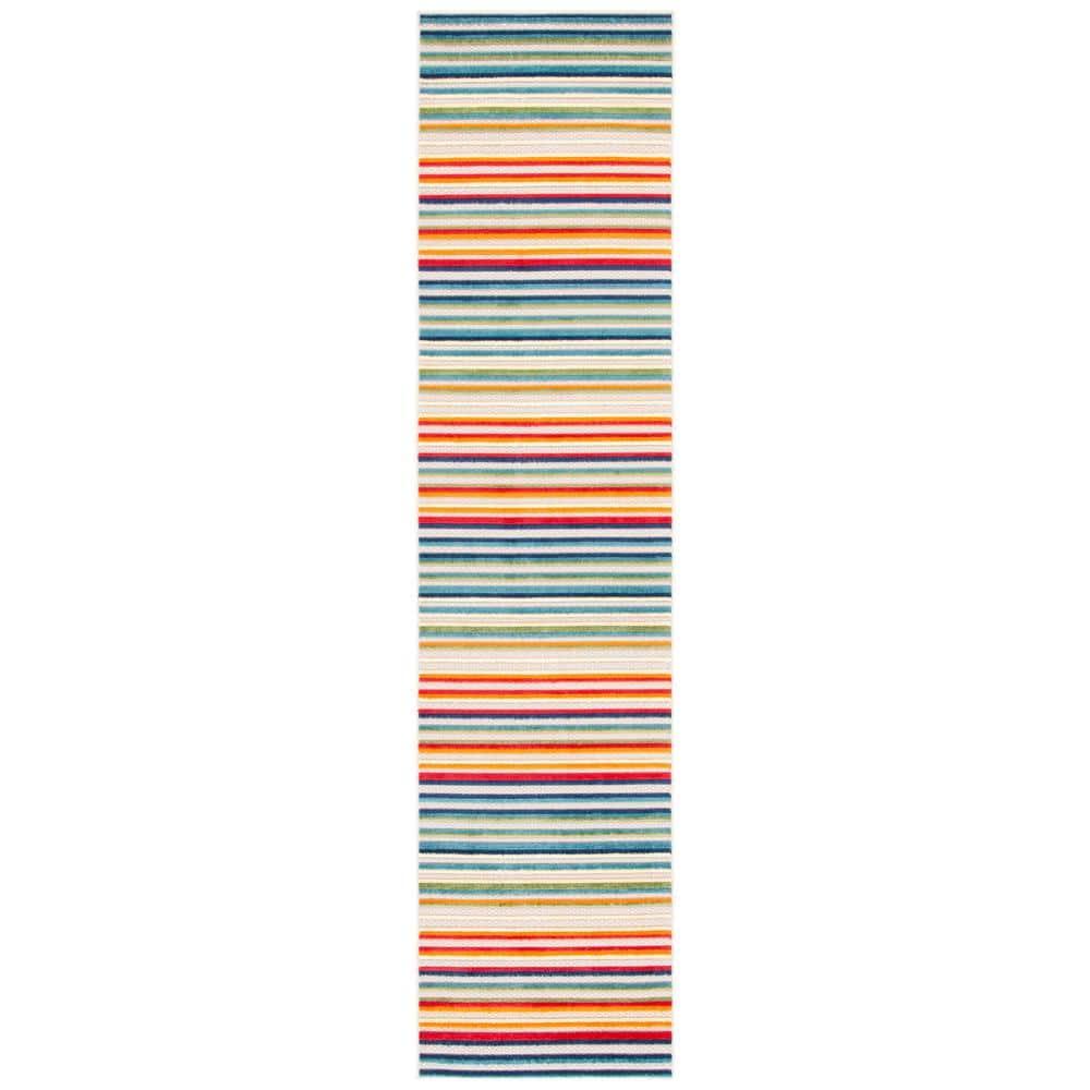 Cabana CBN323 Loomed Indoor Runner Rug - Ivory/Green - 2'2"x9' - Safavieh