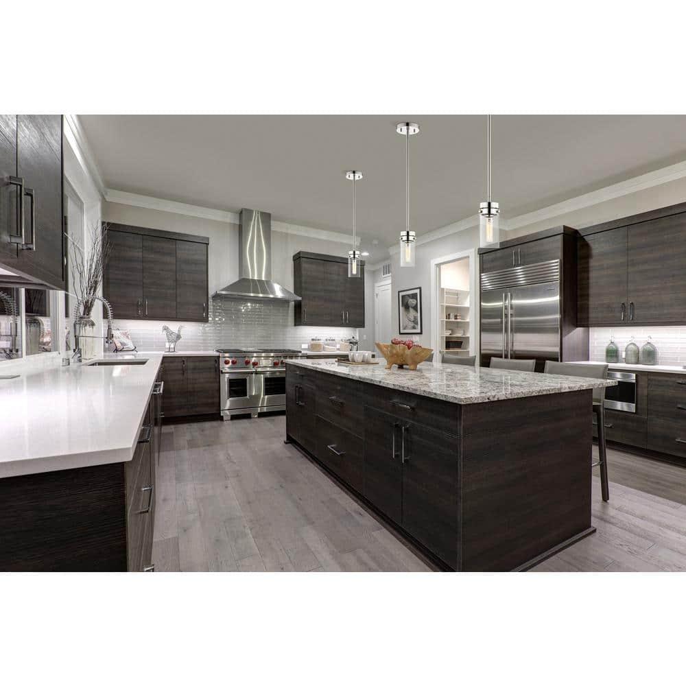 Nuvo Lighting Intersection 1 Light Mini Pendant Polished Nickel with Clear Glass - Polished Nickel