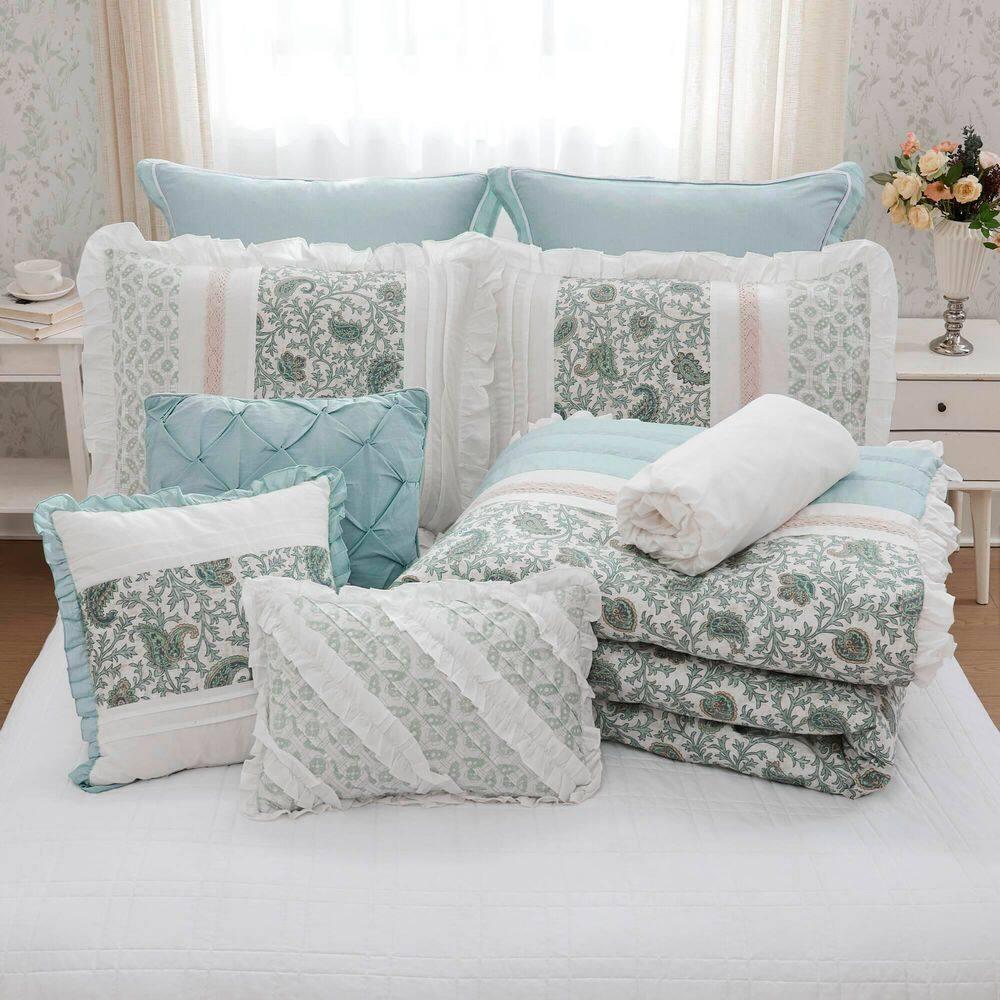 Madison Park Dawn 9 Piece Cotton Percale Comforter Set
