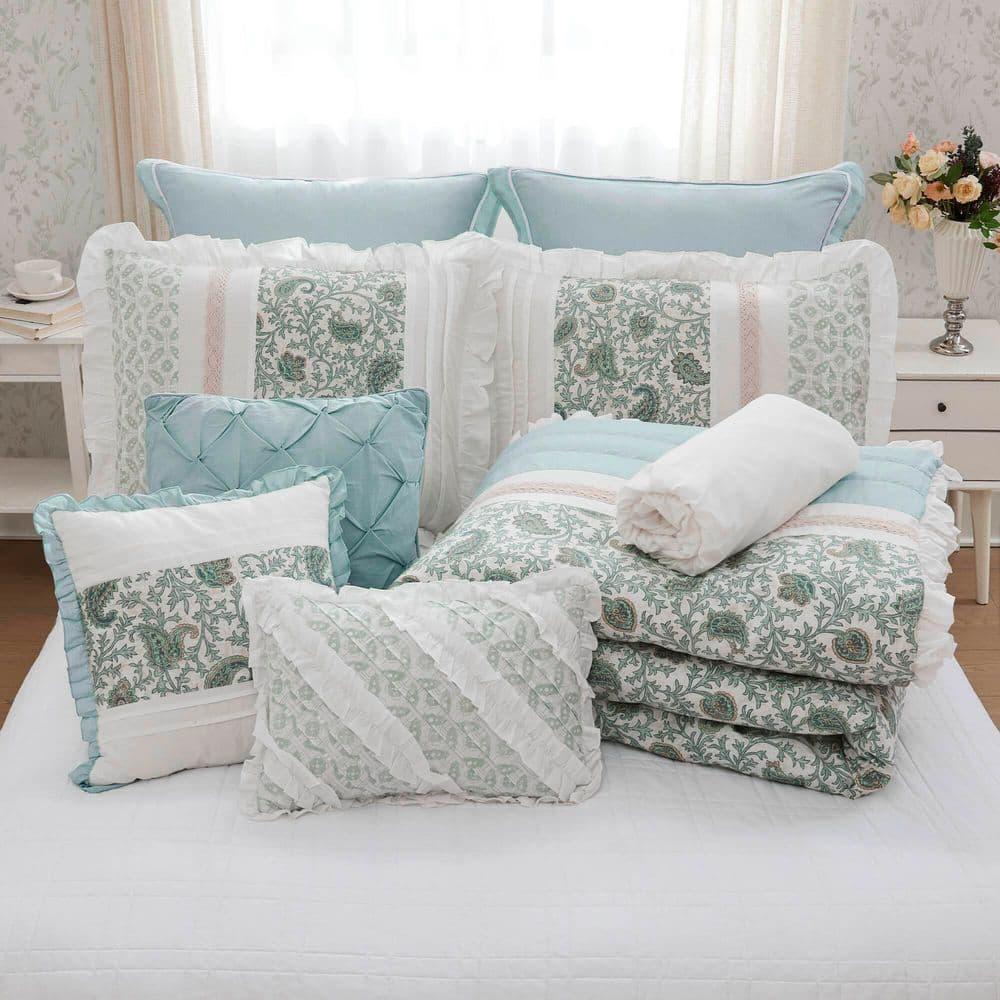 Madison Park Dawn 9 Piece Cotton Percale Comforter Set