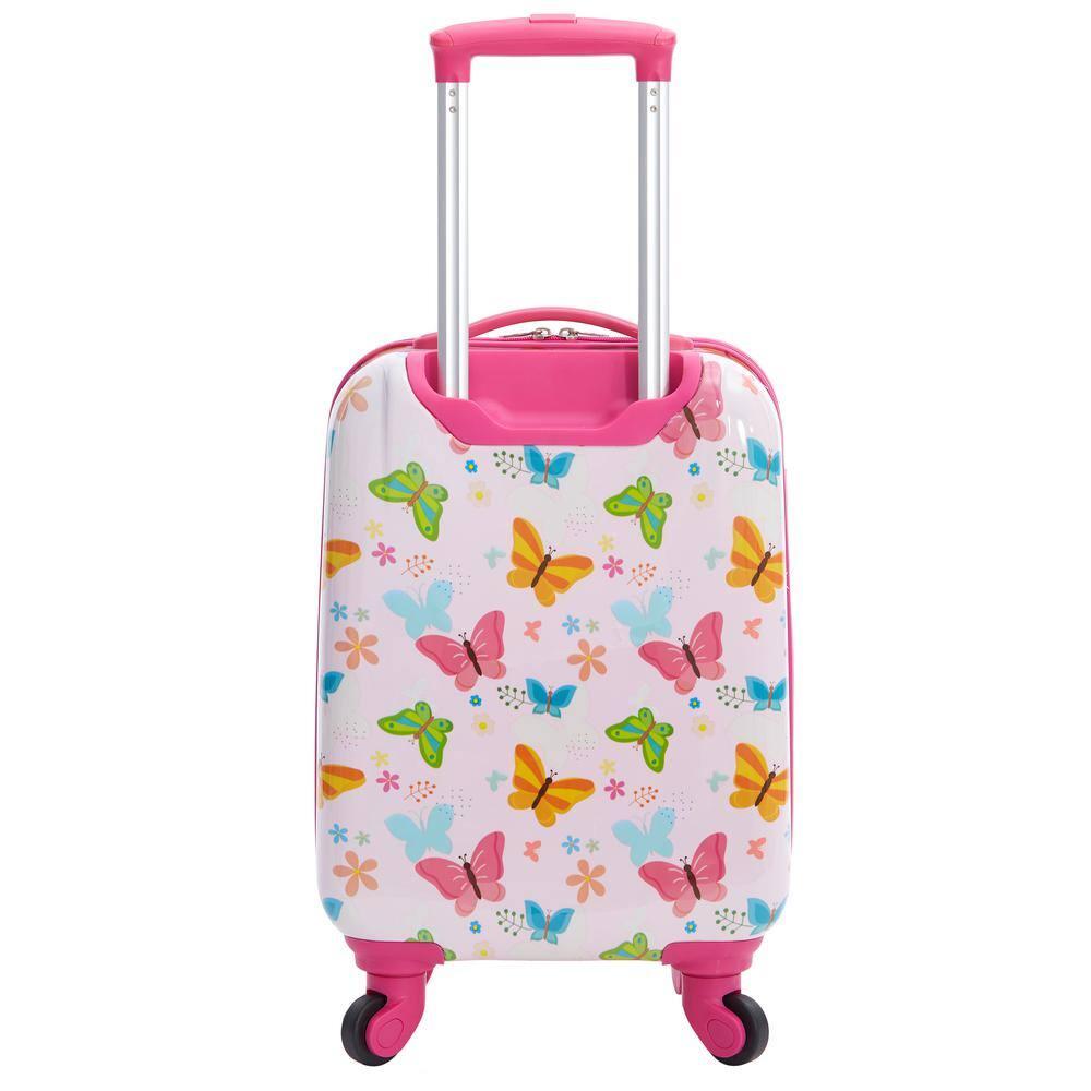 Travelers Club Kids' 5pc Hardside Checked Spinner Luggage Set - Ice Cream