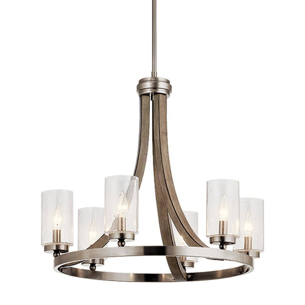 Kichler Lighting Grand Bank 6 - Light Chandelier in  Distressed Antique Gray