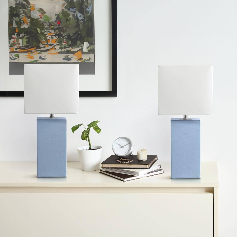 All the Rages 21" Base Table Lamp with White Rectangular Linen Shade