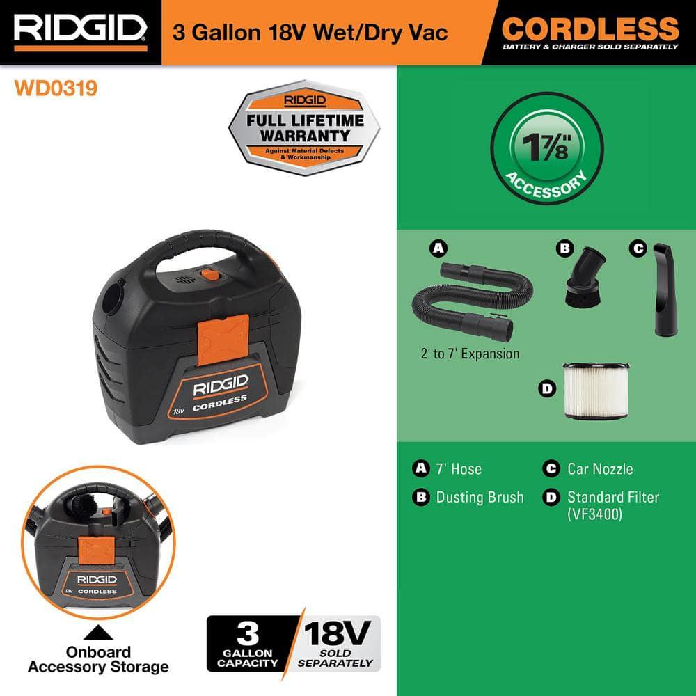 Ridgid WD0319 - Vacuum cleaner - handheld