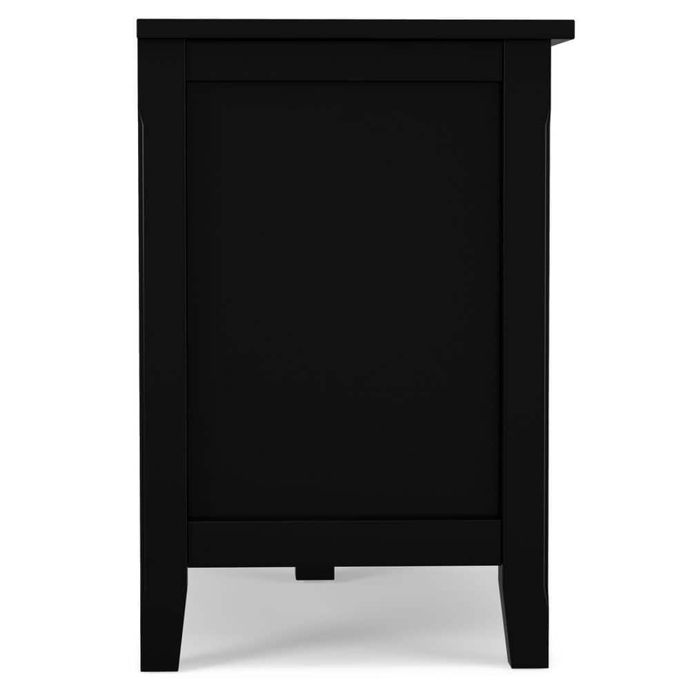 Simpli Home Warm Shaker 72"W Solid Wood TV Stand for TVs up to 80" with 4 Storage Cabinets and 2 Drawers