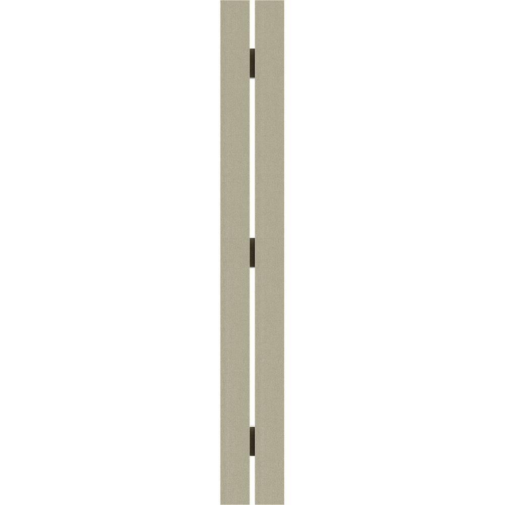 Ekena Millwork Timberthane Faux Rustic Spaced Board-n-Batten Faux Wood Shutters