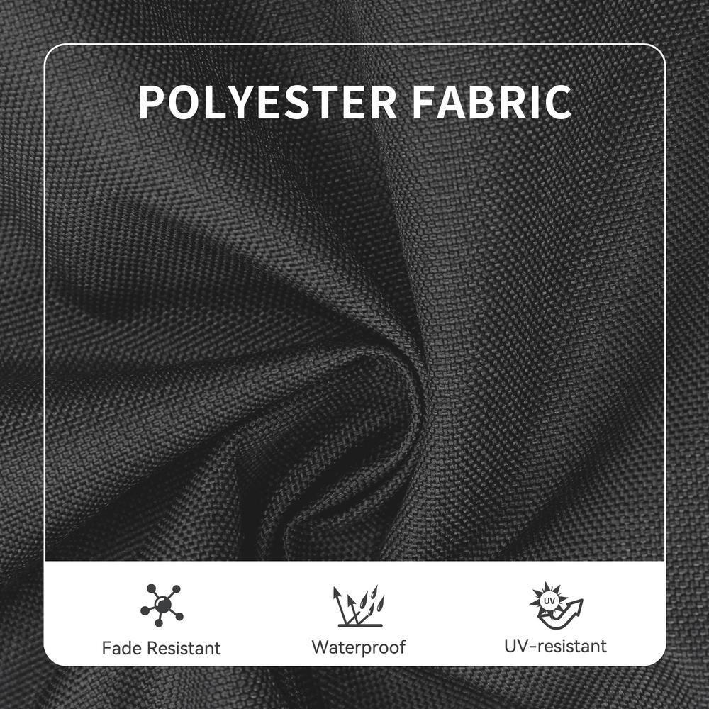 Costway Outdoor Patio Swing Canopy 3 Person Canopy Swing Chair Patio Hammock Black