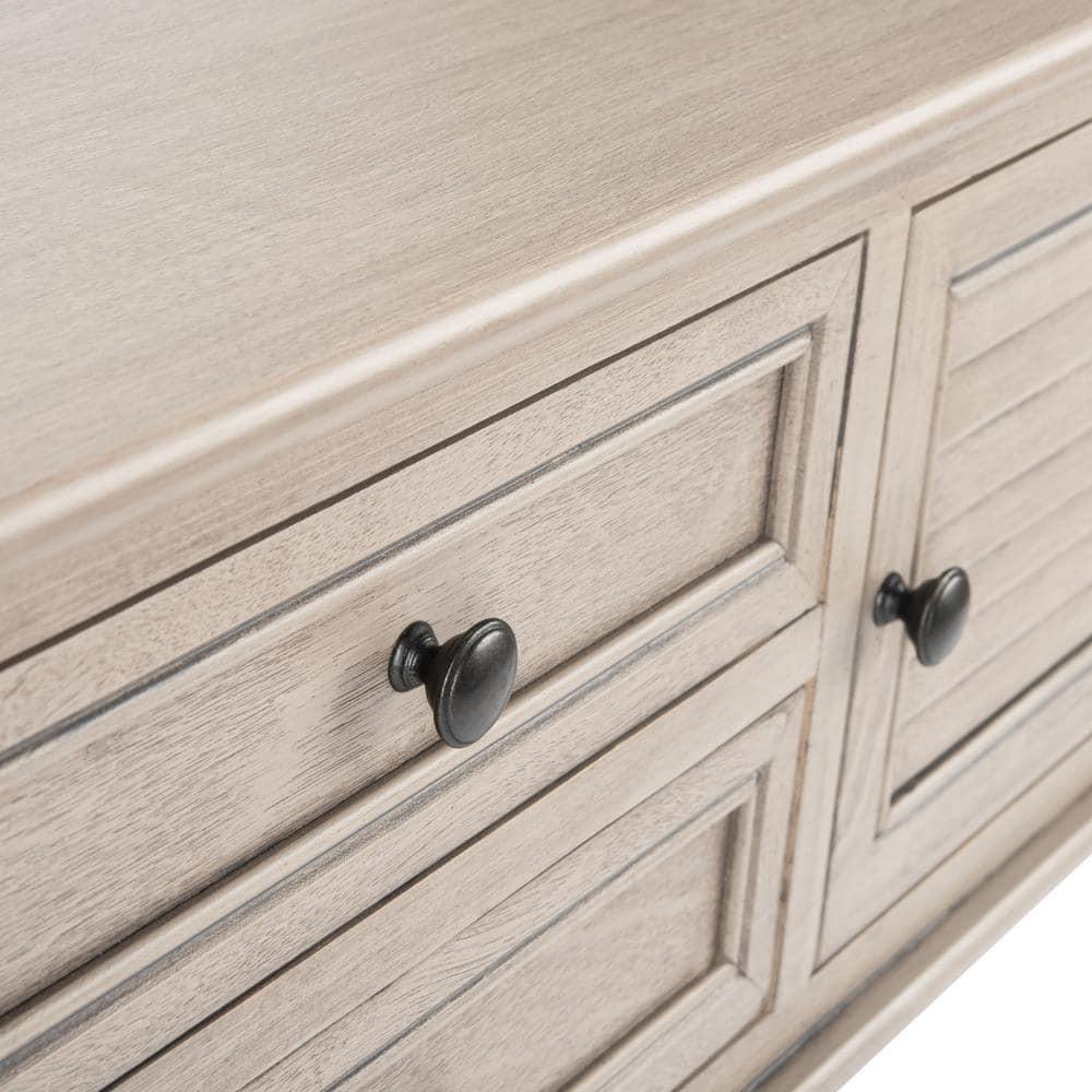 Tate 2 Drawer 2 Door Console Table - Greige - Safavieh