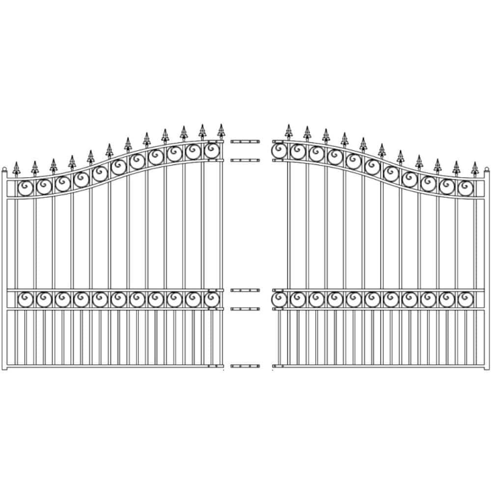 ALEKO Steel Single Swing Driveway Gate - LONDON Style