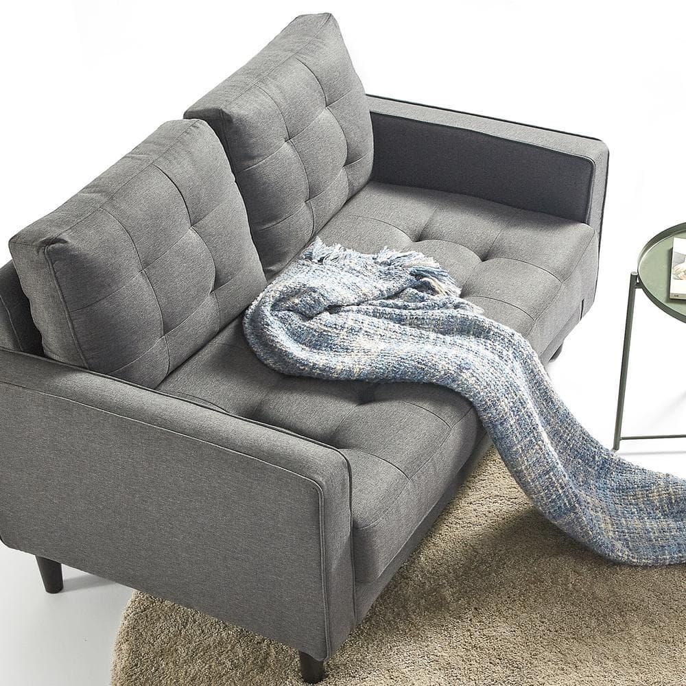 52" Benton Loveseat Sofa Dark Gray - Zinus