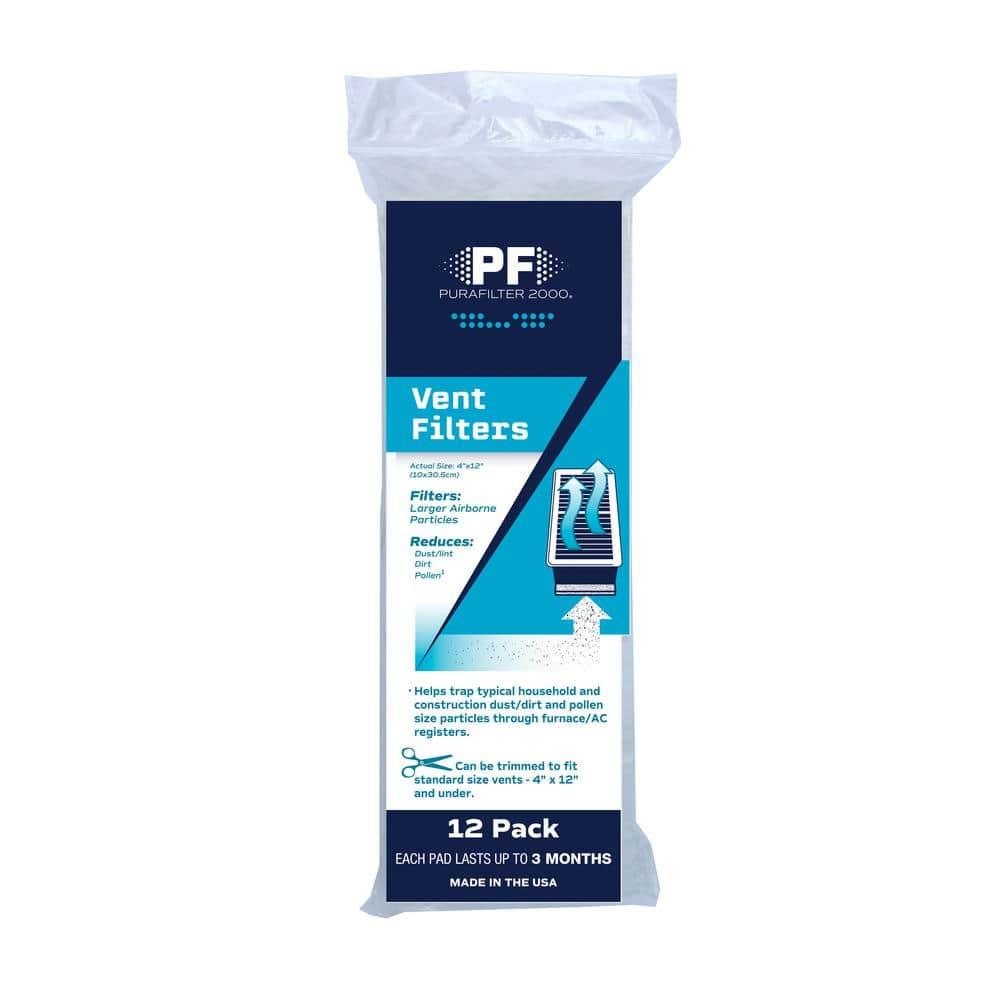 Protect Plus 6029520 12 x 4 in. Purafilter 2000 Rectangular Vent Filter - Pack of 12