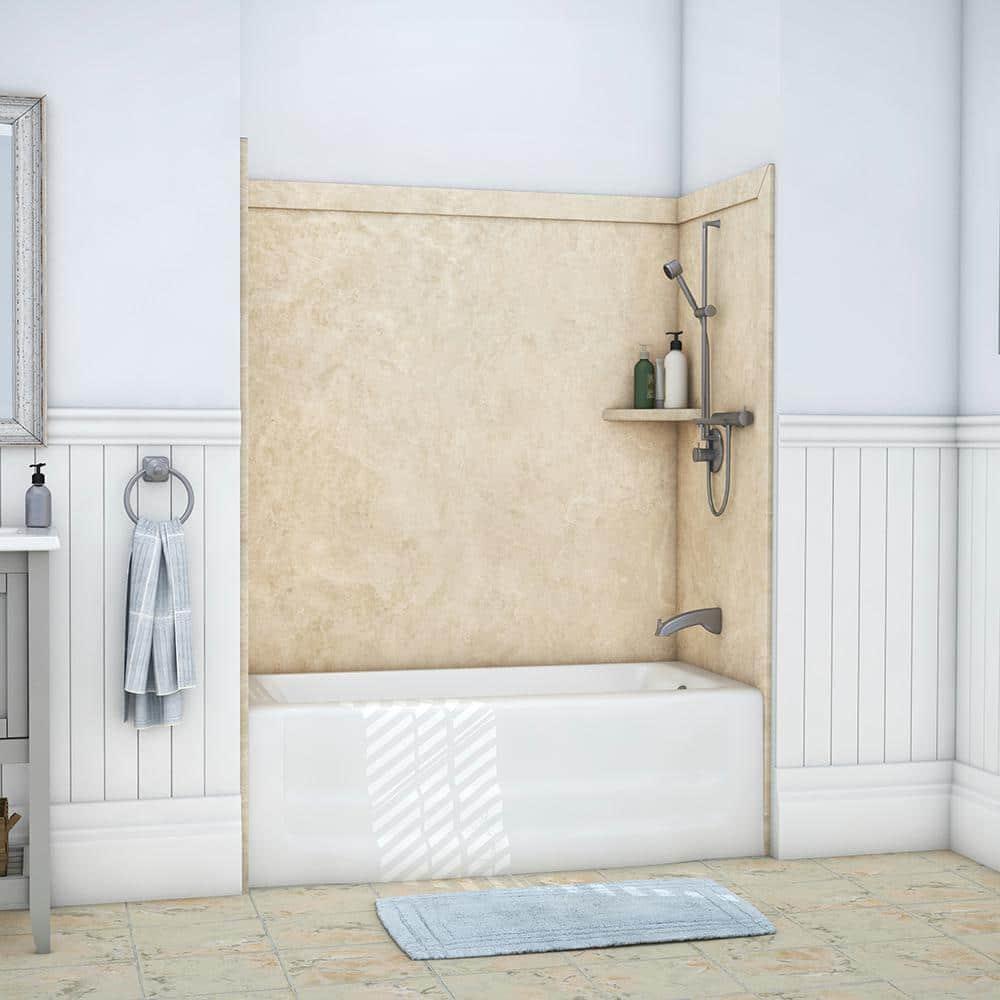 FlexStone Elite 60"W x 32"D x 60"H Alcove Bathtub Surround