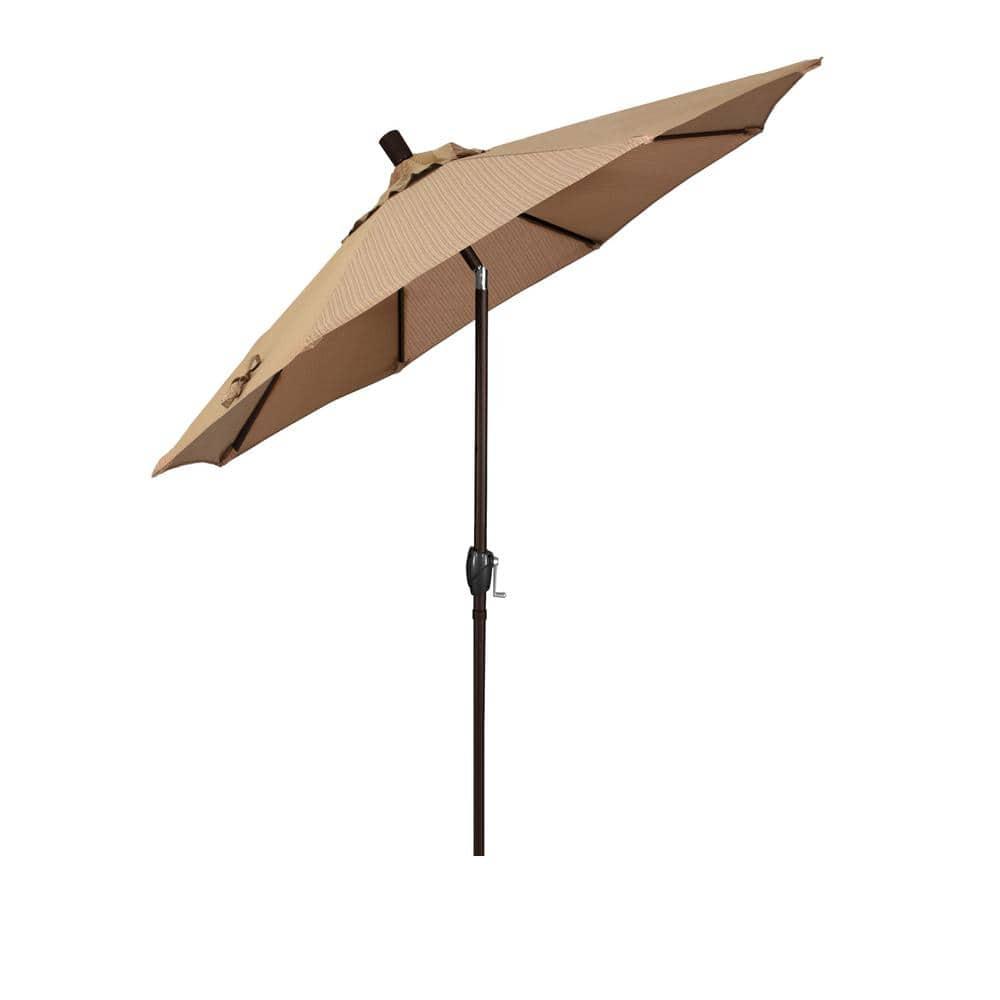 7.5 ft. Bronze Aluminum Market Umbrella with Terrace Sequoia Canopy