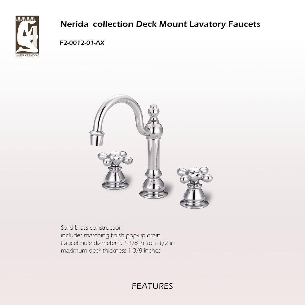 Vintage Widespread 2-handle Bathroom Faucet with Drain Assembly