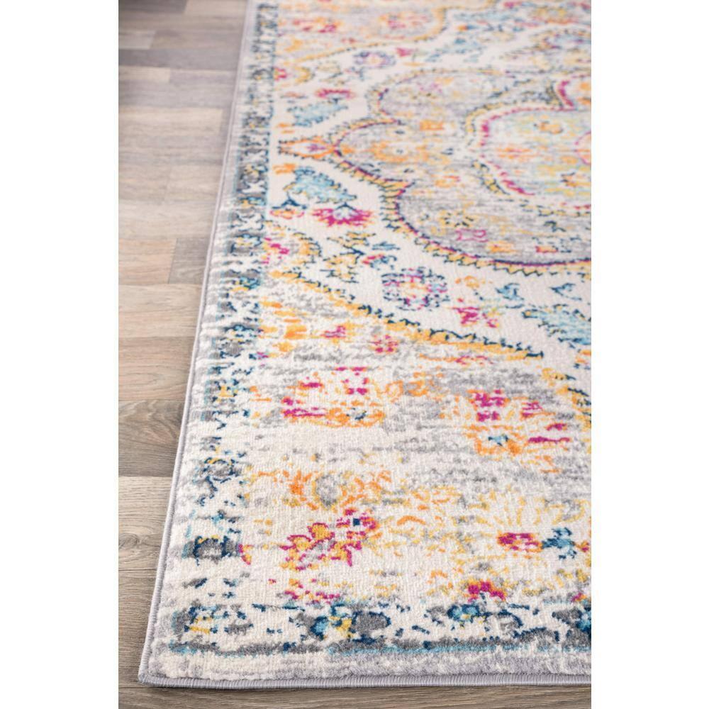 World Rug Gallery Distressed Vintage Bohemian Gray 7'10" x 10' Area Rug