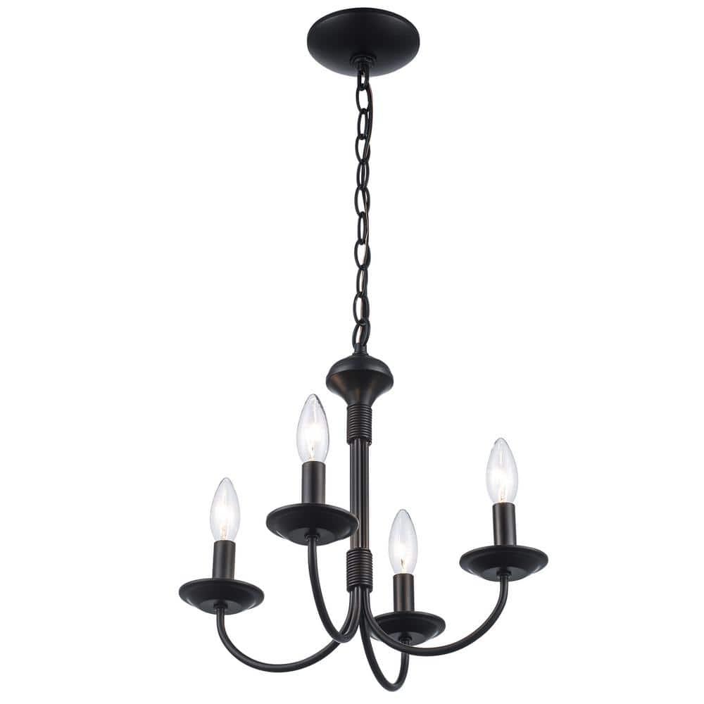 Trans Globe Lighting 9014 Traditional Four Light Up Lighting Mini Chandelier From The New