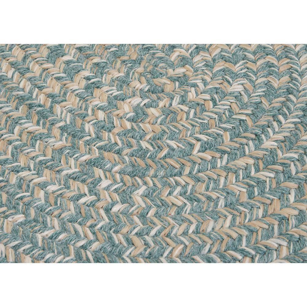 Colonial Mills Tremont Braided Rug, Teal 3'x5', Oval Shape