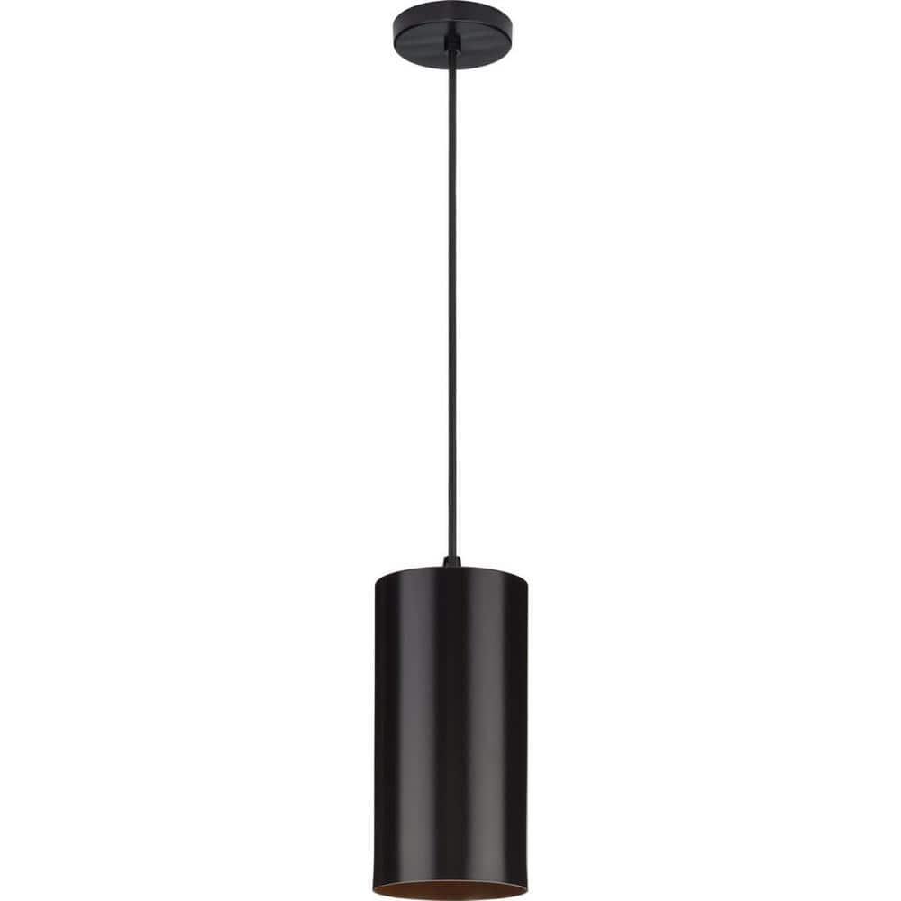 Progress Lighting, Cylinder, 1-Light, Outdoor Hanging Pendant, Antique Bronze, No Shade