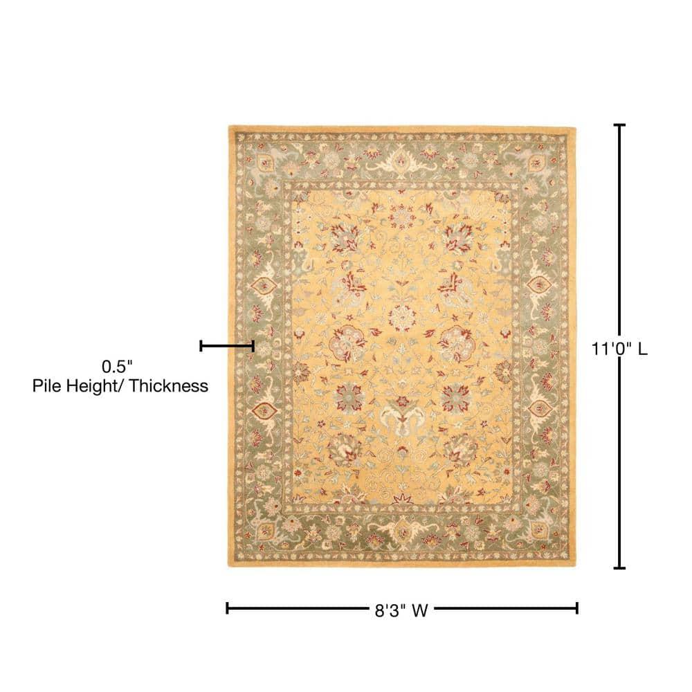 Antiquity AT21 Hand Tufted Indoor Area Rug - Gold - 8'3"x11' - Safavieh