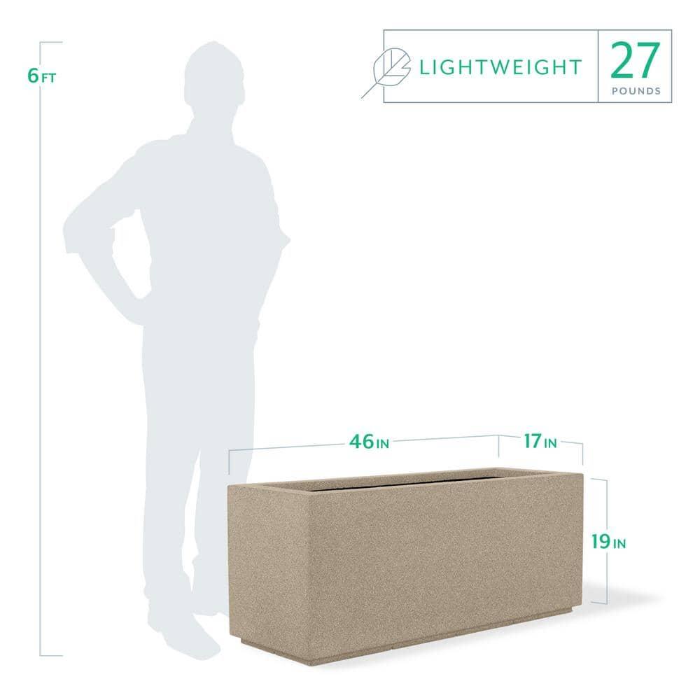 Sandstone Granite Extra Large Rectangular Polymer Planter
